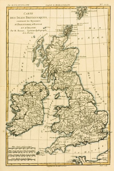 Die Britischen Inseln, einschließlich der Königreiche England, Schottland und Irland, aus 